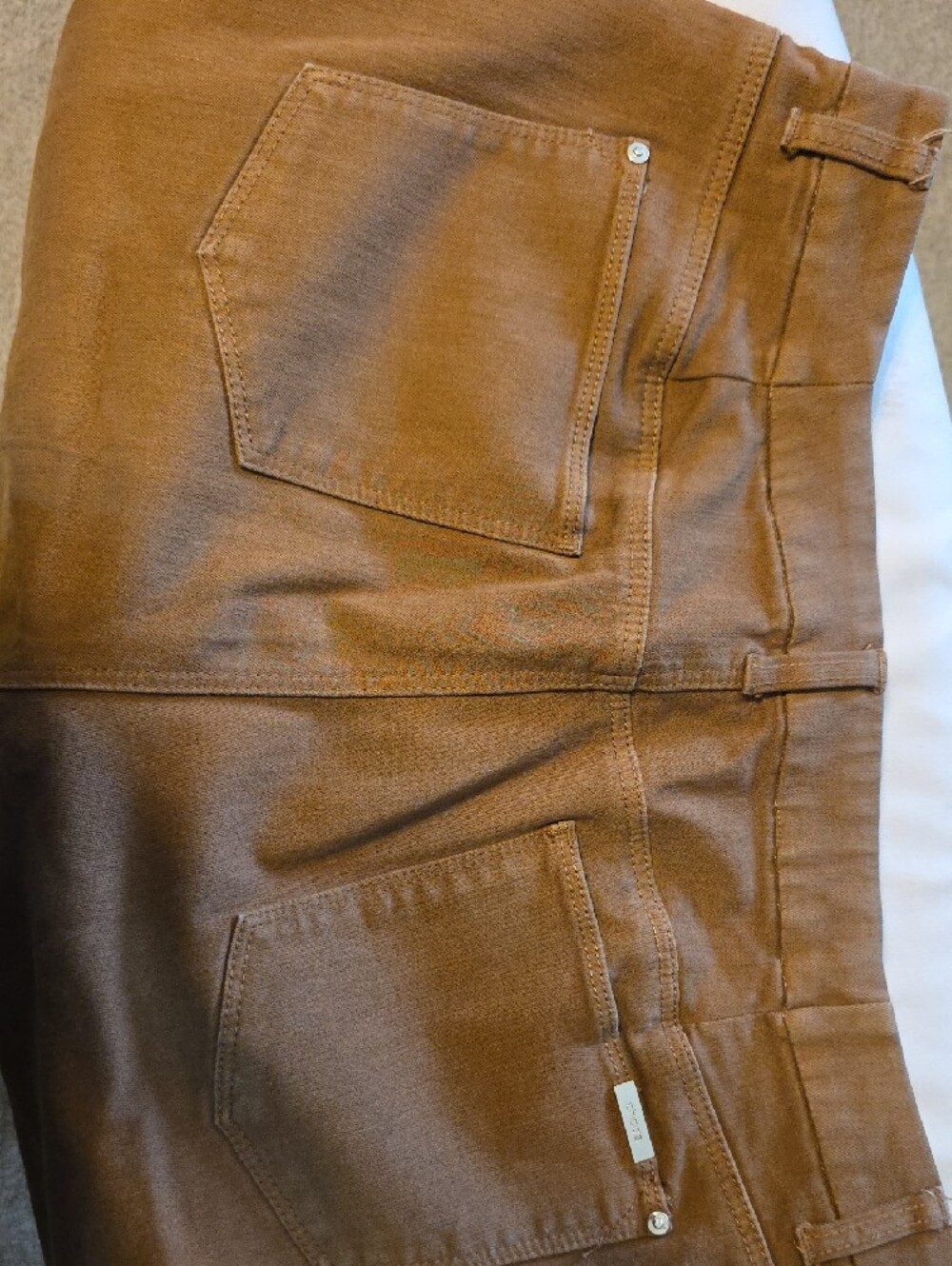 Chico's So Slimming Girlfriend Ankle Women's Straight Leg Jeans in Warm Brown - Picture 5 of 10